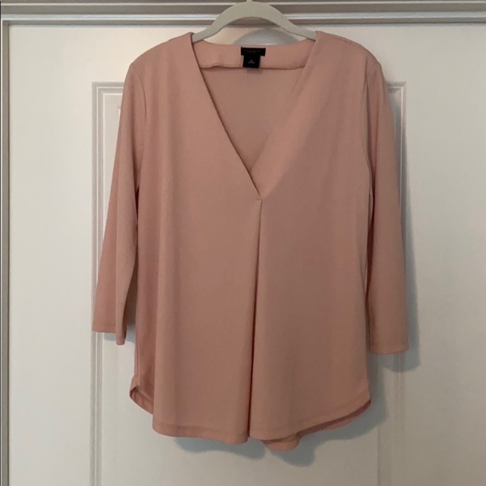 Ann Taylor blush 3/4 length sleeve blouse